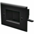 Datacomm Electronics Easy-mount Recessed Low-voltage Cable Plate - black 45-0008-BK
